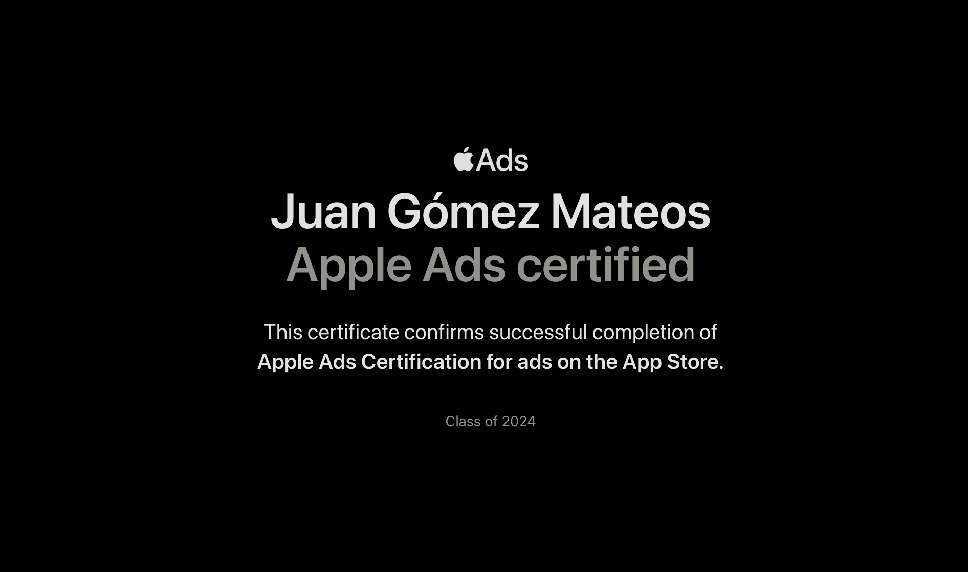 Apple Ads Certification: New Professional Achievement