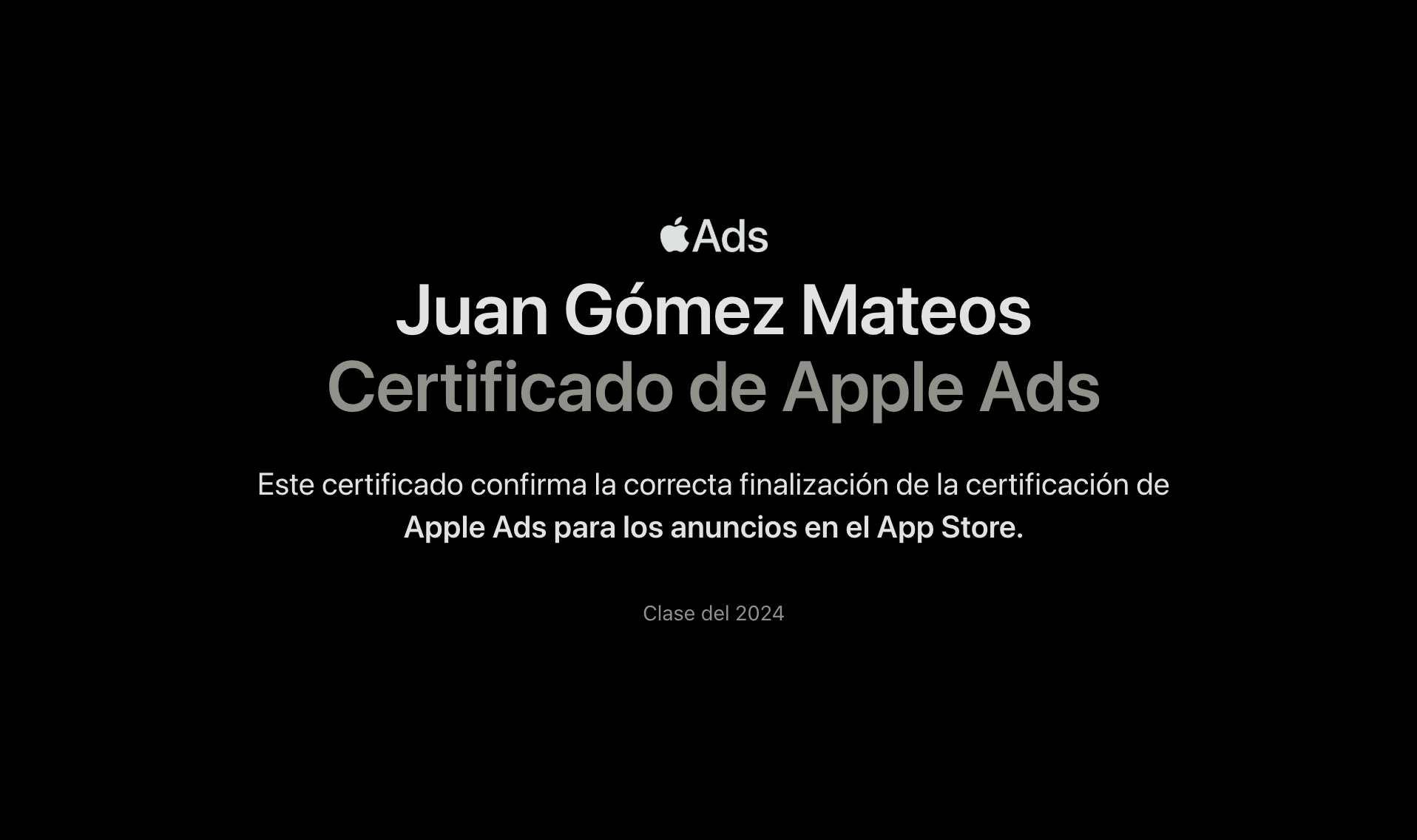 Certificado de Apple Ads: Nueva Conquista Profesional
