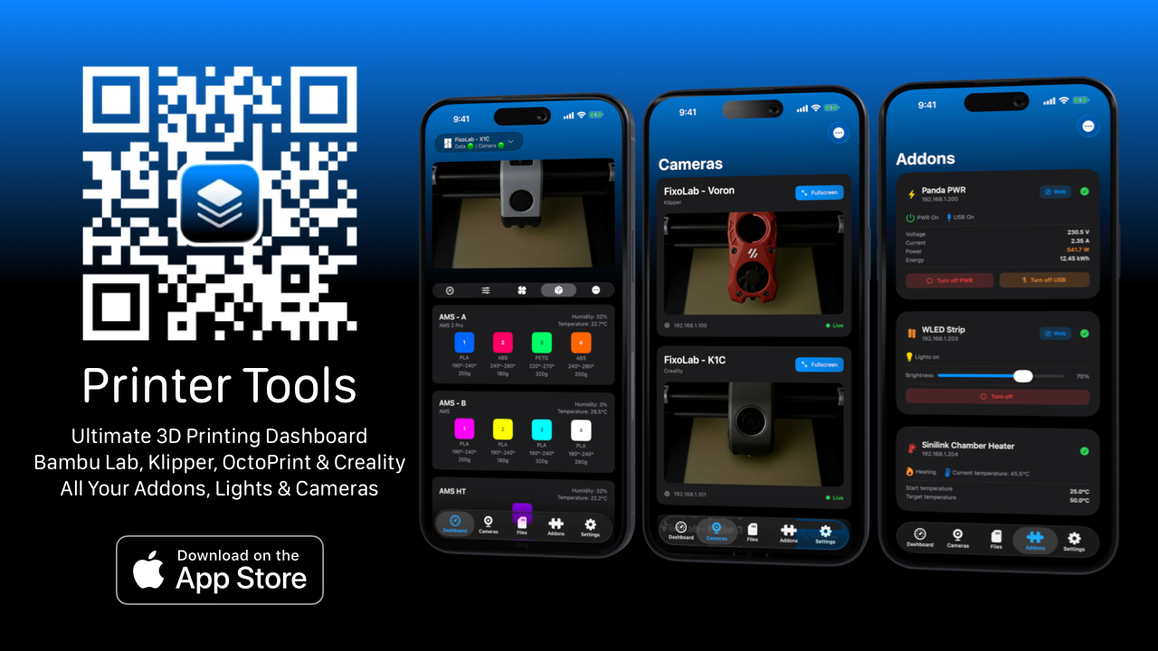 Printer Tools: Official launch of my new 3D printer dashboard