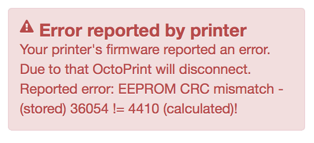 Creality Ender 3 - EEPROM CRC Mismatch Error and Solution Creality Ender 3 - EEPROM CRC Mismatch Error and Solution