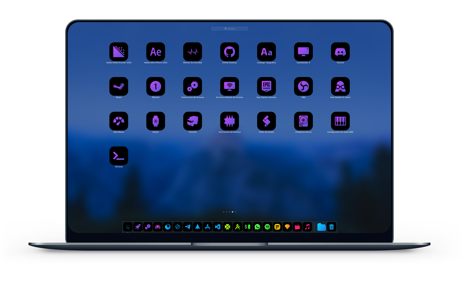 DarkBoard XS macOS - TrueDark Dock Icons DarkBoard XS macOS 07