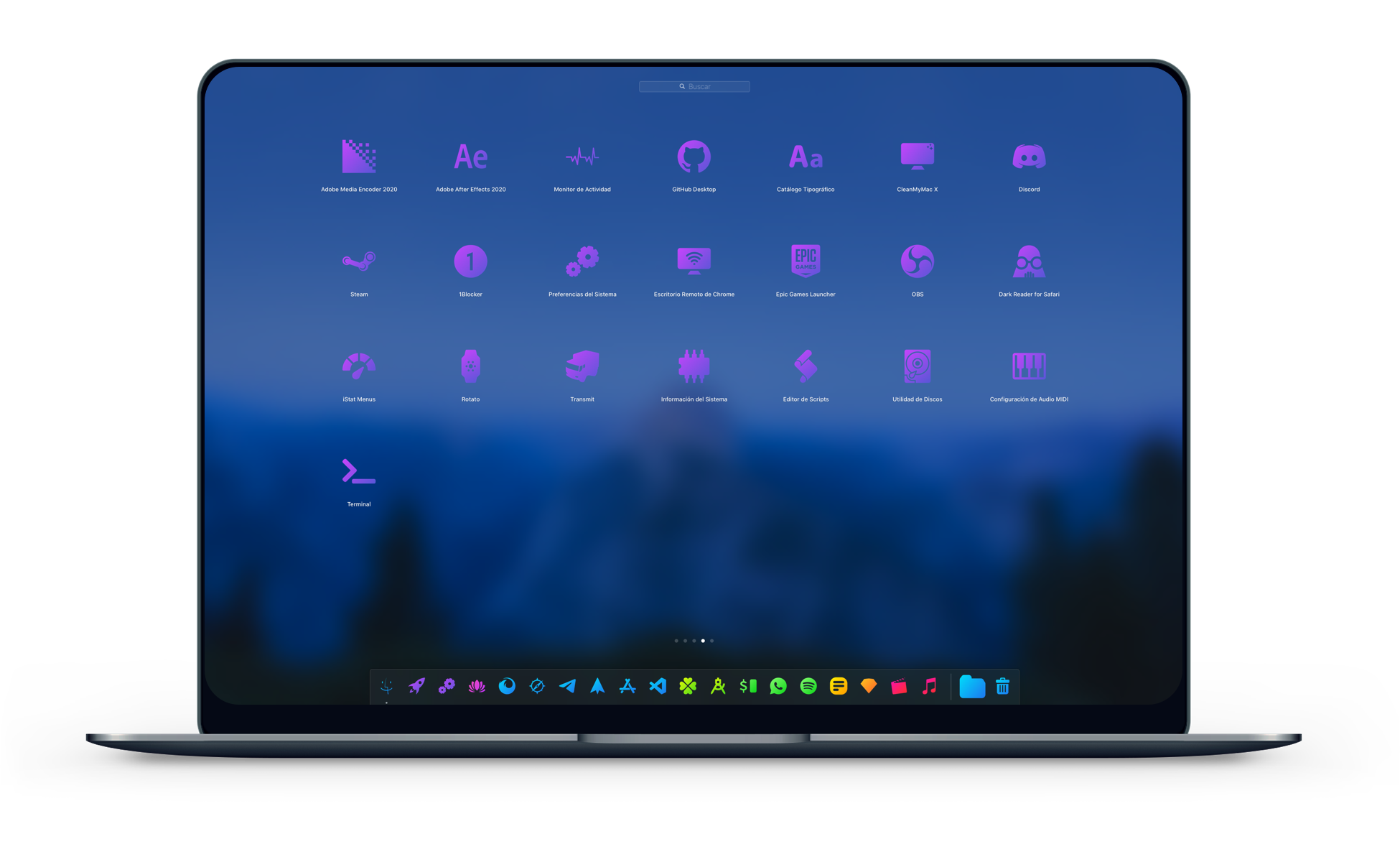 DarkBoard XS macOS - Glyphs Dock Icons DarkBoard XS macOS 11