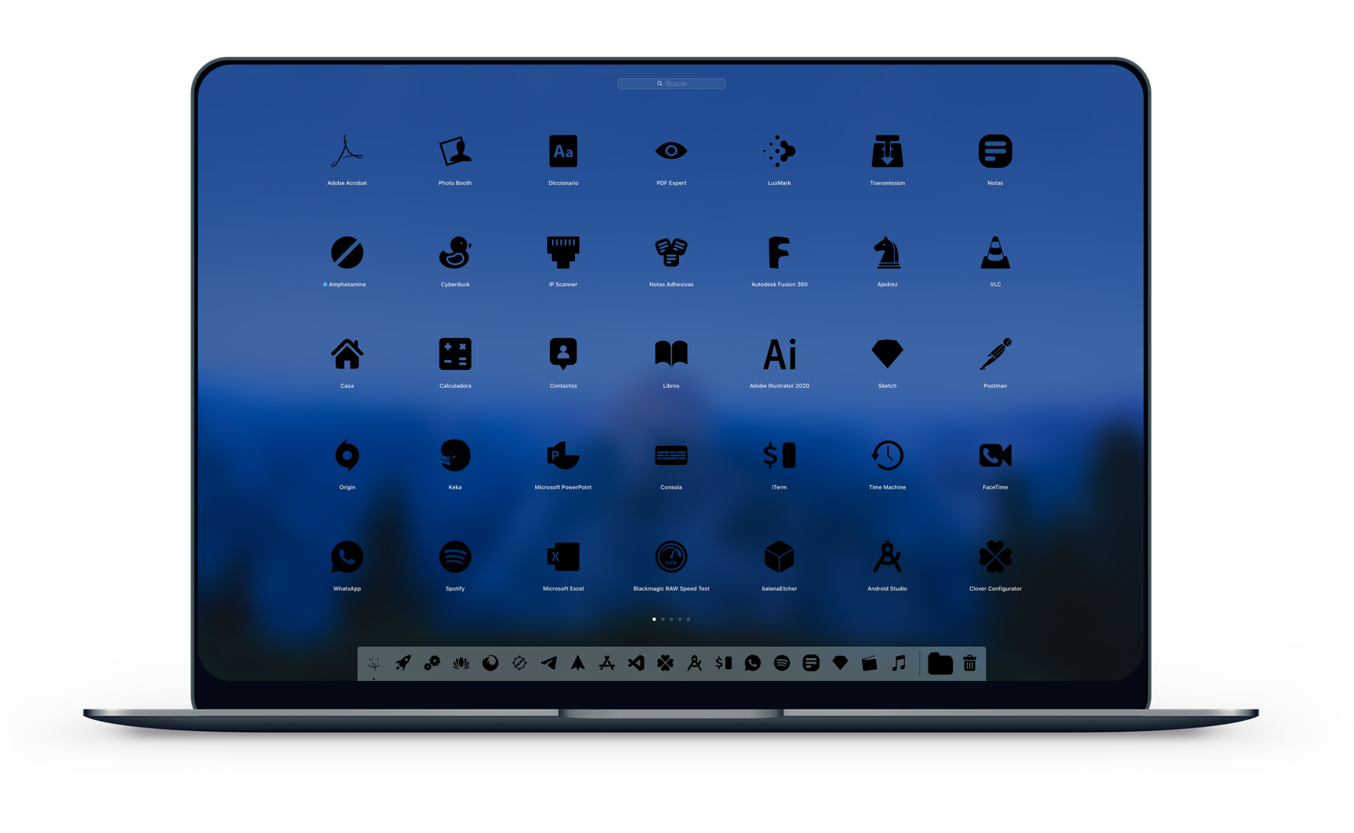 DarkBoard XS macOS - Dark Glyphs Theme Preview DarkBoard XS macOS 12