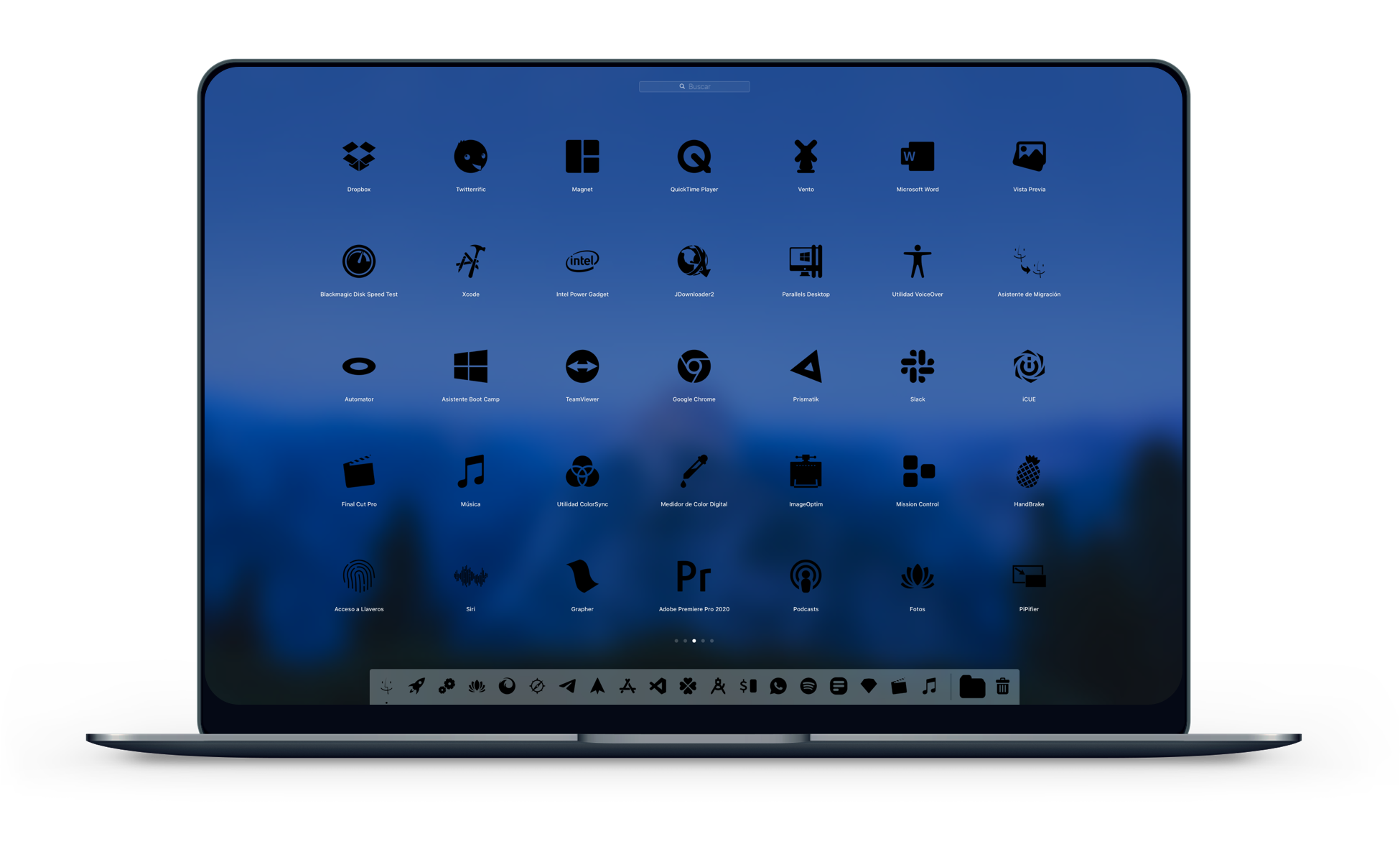 DarkBoard XS macOS - Dark Glyphs Desktop Setup DarkBoard XS macOS 14