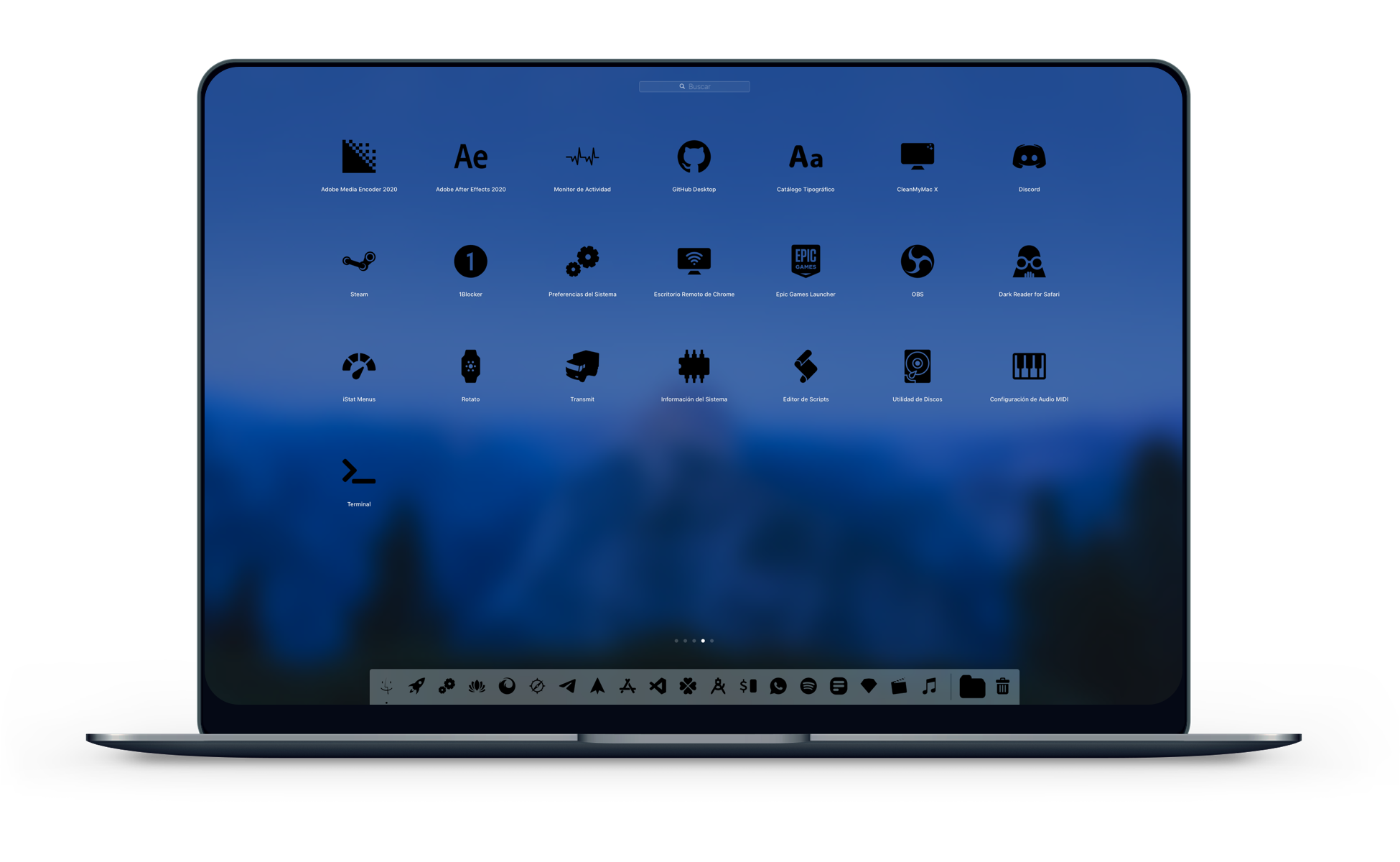 DarkBoard XS macOS - Dark Glyphs Dock Icons DarkBoard XS macOS 15