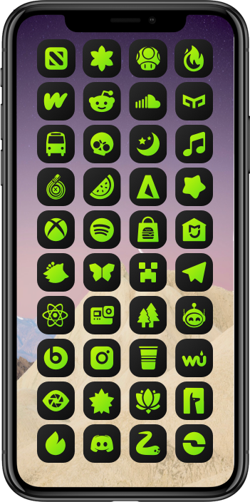 DarkBoard XS Gradient Theme - Lime Color Variant DarkBoard XS 23