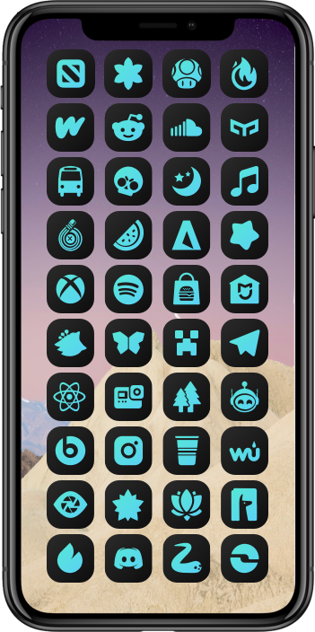 DarkBoard XS Gradient Theme - Cyan Color Variant DarkBoard XS 25
