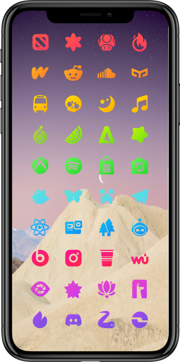DarkBoard XS Original Theme - App Grid View DarkBoard XS 42