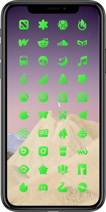DarkBoard XS Glyphs Theme - Green Color Variant DarkBoard XS 47