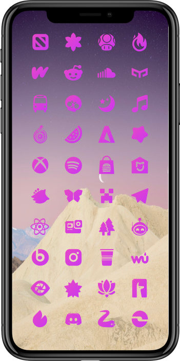 DarkBoard XS Glyphs Theme - Pink Color Variant DarkBoard XS 51