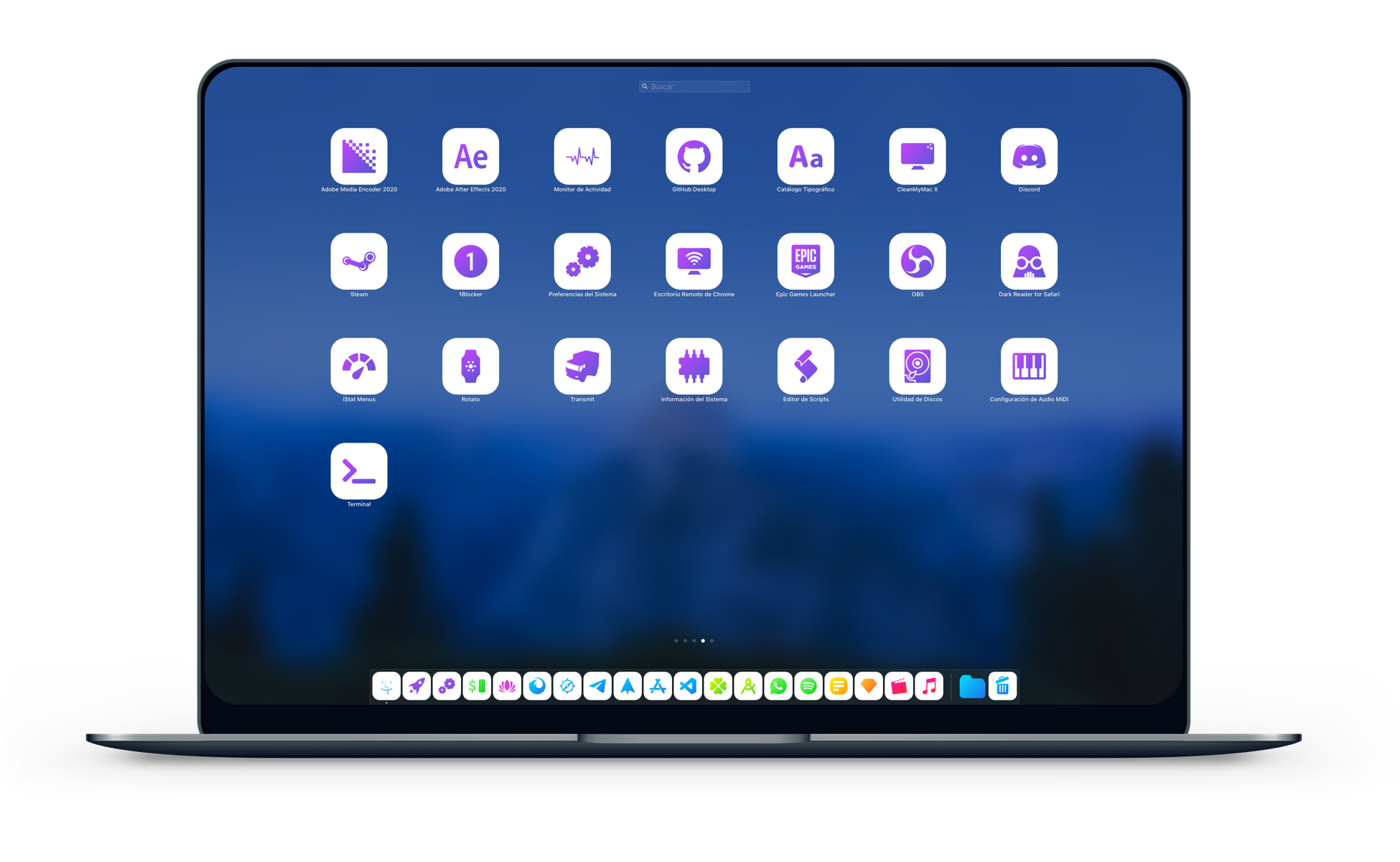 LightBoard XS macOS - White Dock Icons LightBoard XS macOS 07