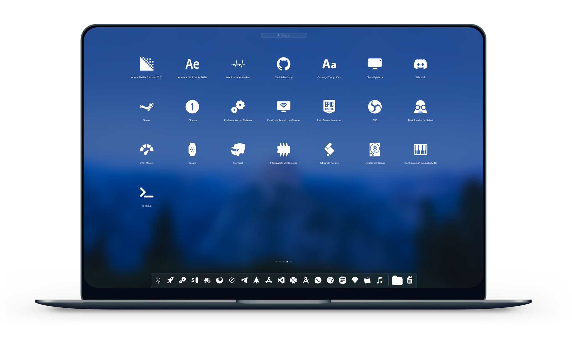 LightBoard XS macOS - White Glyphs Dock Icons LightBoard XS macOS 11