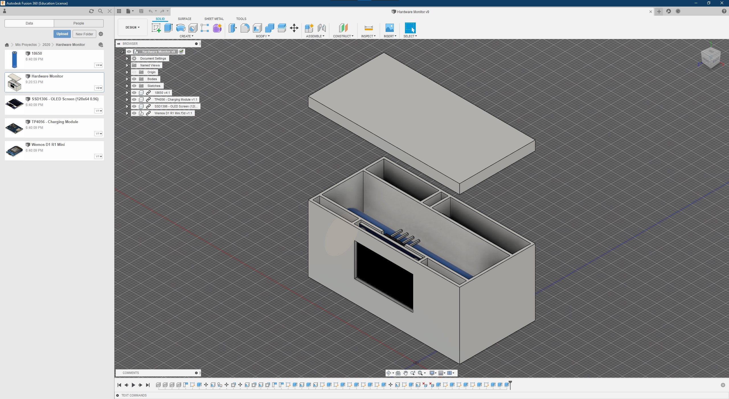 Wi-Fi Hardware Monitor - 3D Printed Case Design Wi-Fi Hardware Monitor 04